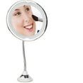 thumbnail image 5 of Flexible Gooseneck 8" 10x Magnifying LED Lighted Makeup Mirror, Bathroom Magnification Vanity Mirror with Suction Cup, 360 Degree Swivel, Daylight, Battery Operated, Cordless & Travel Mirror, 5 of 10