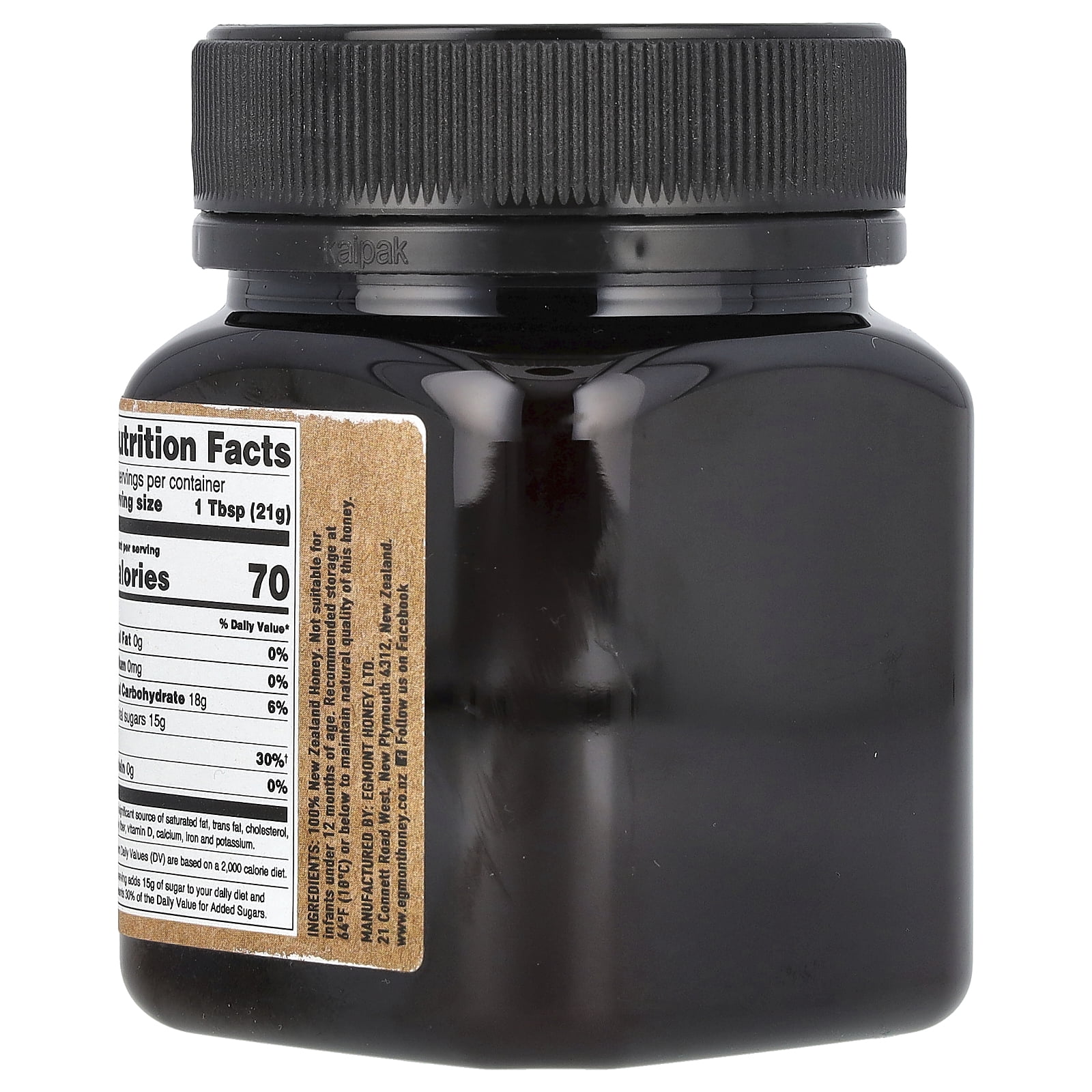 Egmont Honey Manuka Honey, Raw And Unpasteurized, UMF™ 7+, MGO 150+, 8.82 oz (250 g)