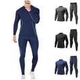 thumbnail image 1 of Man Solid Color Casual Fashion Elastic Base Outdoor Running For Fitness Standing Collar Sets, 1 of 9