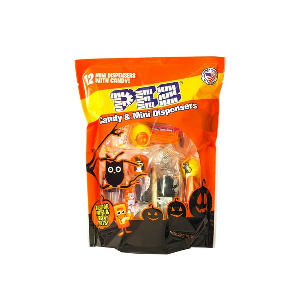 PEZ Halloween Party Bag, Novelty Dispensers, Candy Refill, 3.48oz, 12Ct