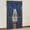 Indigo, variant on Camden Polyester Faux Suede Window Treatment, Gray Ascot Valances and 84L Curtains Set
