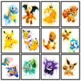 thumbnail image 2 of Periféricos de Anime japonés, Mural de Pokemon CARTEL DE Pikachu, decoración de dibujos animados, arte de pared, pintura en lienzo de colores de agua, regalos para bebés y niños, 2 of 4