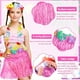 thumbnail image 3 of Paquete de 5 faldas hawaianas de hierba Hula para niñas, falda de baile Hula con accesorio de disfraz de flores, vestido de fiesta hawaiano Hula para niñas, 3 of 5