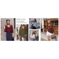 thumbnail image 6 of BTFBM Women's Loose Knitted Casual Sweaters | V Neck,Long Sleeve Sweater,Slouchy Pullover Tops,Fall Winter Clothes, 6 of 9