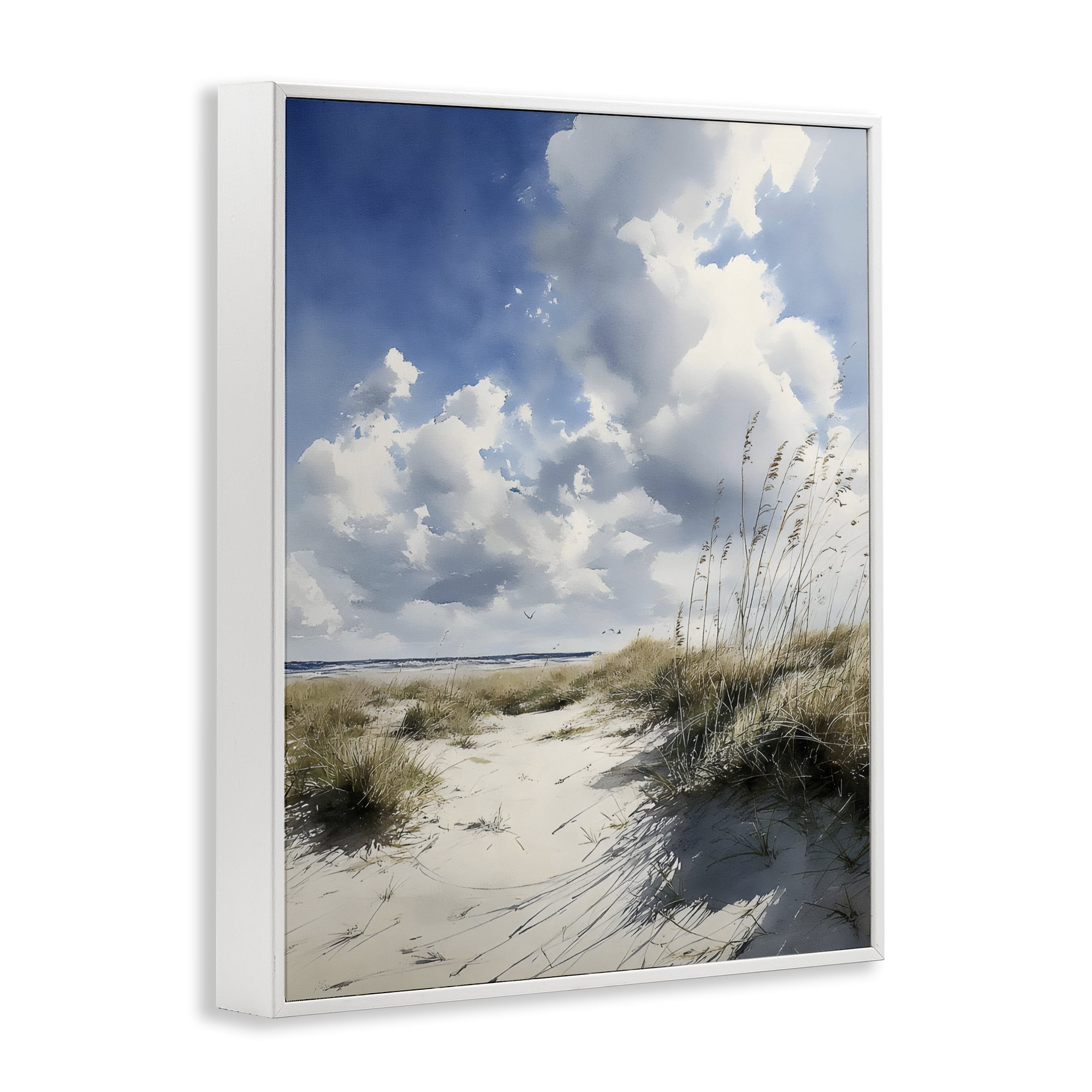 Stupell Industries Dunes In The Sunshine White Framed Giclee Art, design by Franklyn Gregory