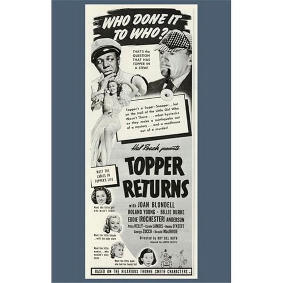 Posterazzi MOV256207 Topper Returns Movie Poster - 11 x 17 in.