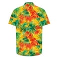 thumbnail image 6 of Yaoyar Mens Garden Flower Print Hawaiian Short Sleeve Button Down Collar Casual Top Exotic Resort Design Summer Holiday Short Sleeve Shirt, 6 of 6