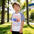 thumbnail image 2 of Huowey Patriotic Shirts For Toddler Boys Summer Tops Short Sleeve Crewneck 4Th Of July Print 250Th Anniversary Tee Summer Comfort Soft Relaxed Fit Kids Casual Basic Shirt Independence Day,3-4 Years, 2 of 4
