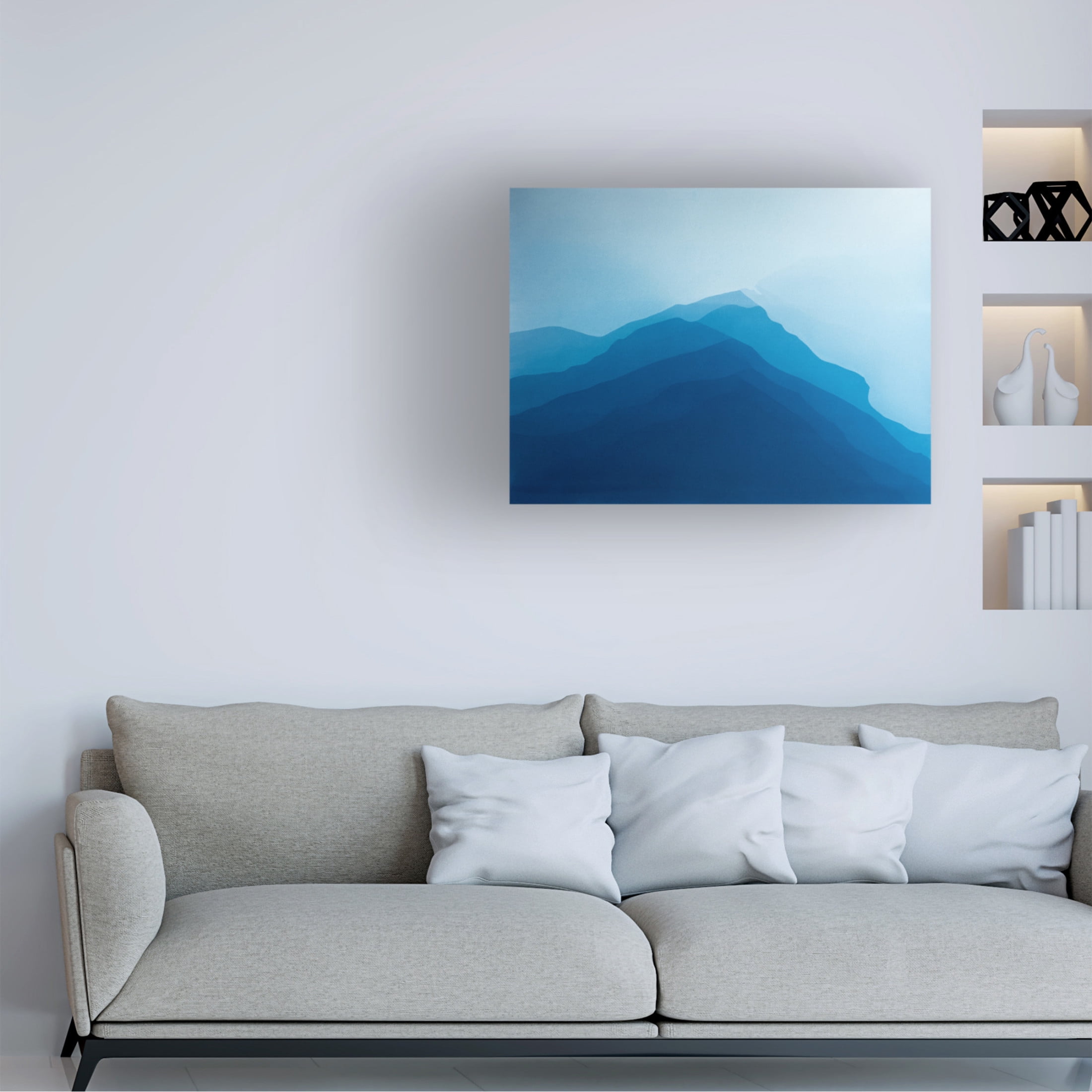 Canvas Wall Art - Christine So 'Faraway Hills 23' Wall Art for Living Room, Bedroom, or Office Décor by Trademark Fine Art - 32 x 24 Inches