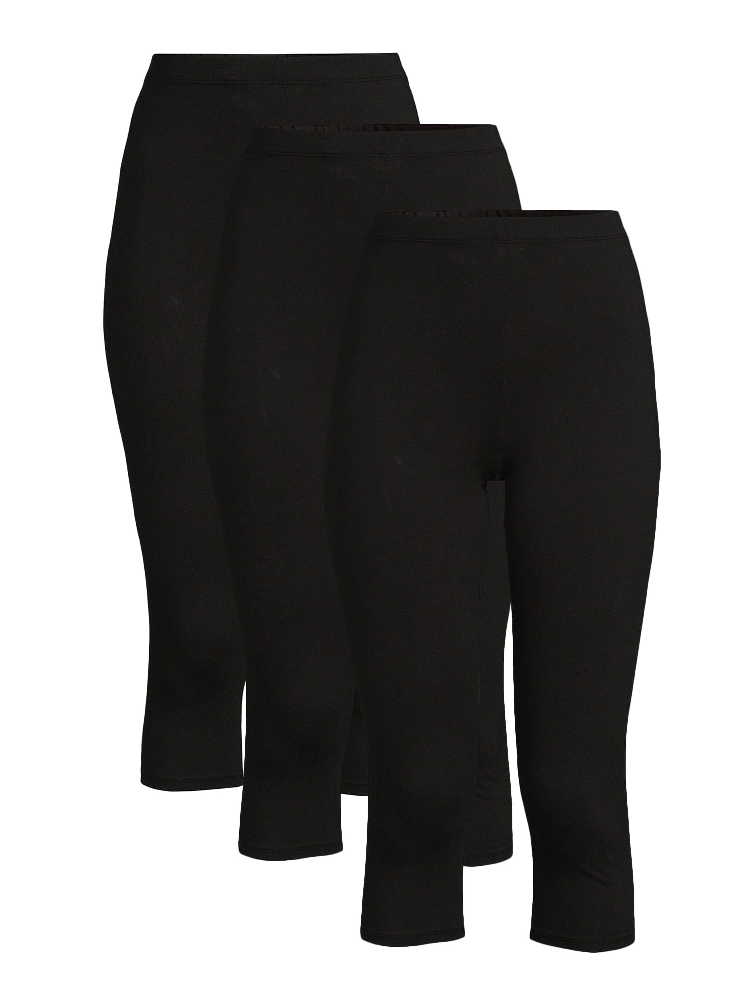 No Boundaries Juniors’ Capri Leggings, 3-Pack
