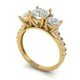 thumbnail image 2 of Three-Stone Engagement Ring for Women - 1.97ct Moissanite in 14K Yellow Gold Promise Ring, 2 of 6