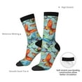 thumbnail image 4 of Susaid Retro Seamless Flying Butterflies Print Men's Moisture Wicking Cushioned Crew Work Boot Socks Suitable for Size 36-45, 4 of 6