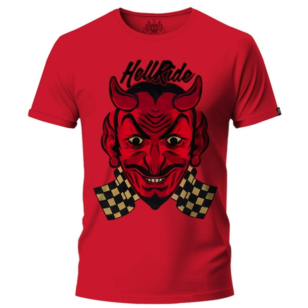 Playera Roja Manga Corta Mediana Hellride
