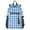 Blue Gingham Checker Pattern, variant on 14" Laptop Backpack Waterproof Airline Approved Stylish Casual Daypack for Travel Business College Work, Blue Gingham Checker Pattern