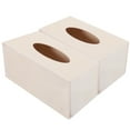 thumbnail image 2 of MIANGASTORE 2pcs DIY Tissue Boxes Unfinished Wood Tissue Box Napkin Holders Craft Tissue Box Cover Simple Tissue Paper Dispenser Mold for Crafts Home Decoration, 2 of 8