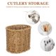 thumbnail image 3 of unbranded Soporte Para Utensilios De Cocina Con Rattan Falso Ventilado Y Cesta Ovalada Marrón, 3 of 6