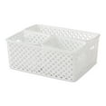 thumbnail image 4 of Mainstays 4-Piece White Decorative Plastic Storage Basket Set, 14 in x 11.6 in x 5.3 in, 4 of 11