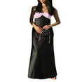 thumbnail image 1 of PENGXIANG Robe Satinée Sans Manches à Bretelles Spaghetti pour Femmes Cocktail Soirée Plage Col Bénitier Élégante Midi Robes Noir Rose G, 1 of 5