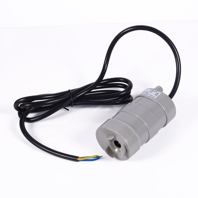 Mini bomba de agua sumergible vertical de 12 V CC, 5 m, 1000 l/h, con línea desnuda negra de 1,5 m