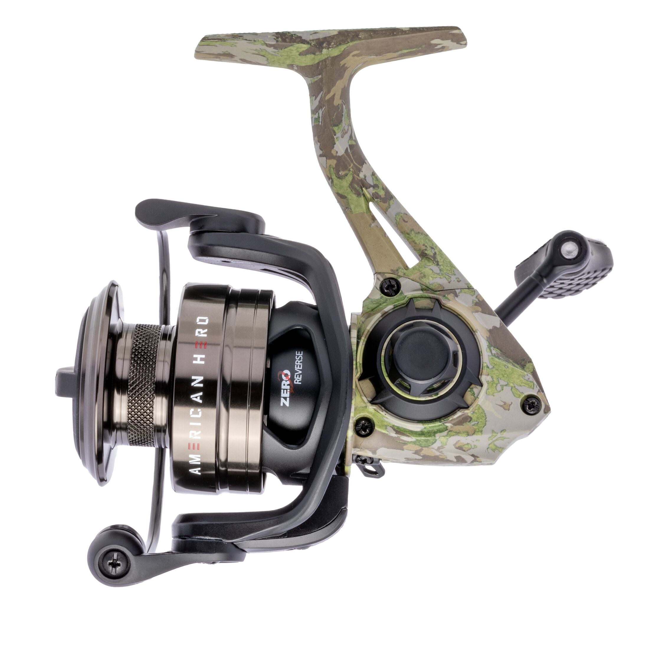 Lew's American Hero Camo Spinning Fishing Reel, Size 300 Reel, Camo/Black (Clam Package)