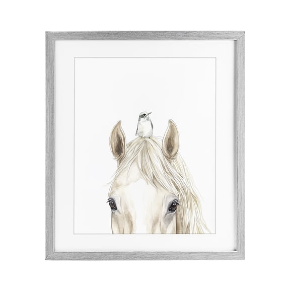 Stupell Industries Cottage Unexpected Guest Animals Gray Framed Print Under Glass, 13 x 16, by Svetlana Aleynikova