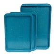 thumbnail image 2 of casaWare 3pc Multi-Size Cookie Sheet/Jelly Roll Pan Set (Blue Granite), 2 of 2