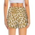 thumbnail image 2 of Lsque Gold Drops Printed Women's Running Shorts with Liner Pockets,Elastic Quick Dry Workout Athletic Gym Yoga Shorts,Womens High Waist Shorts-XX-Large, 2 of 9