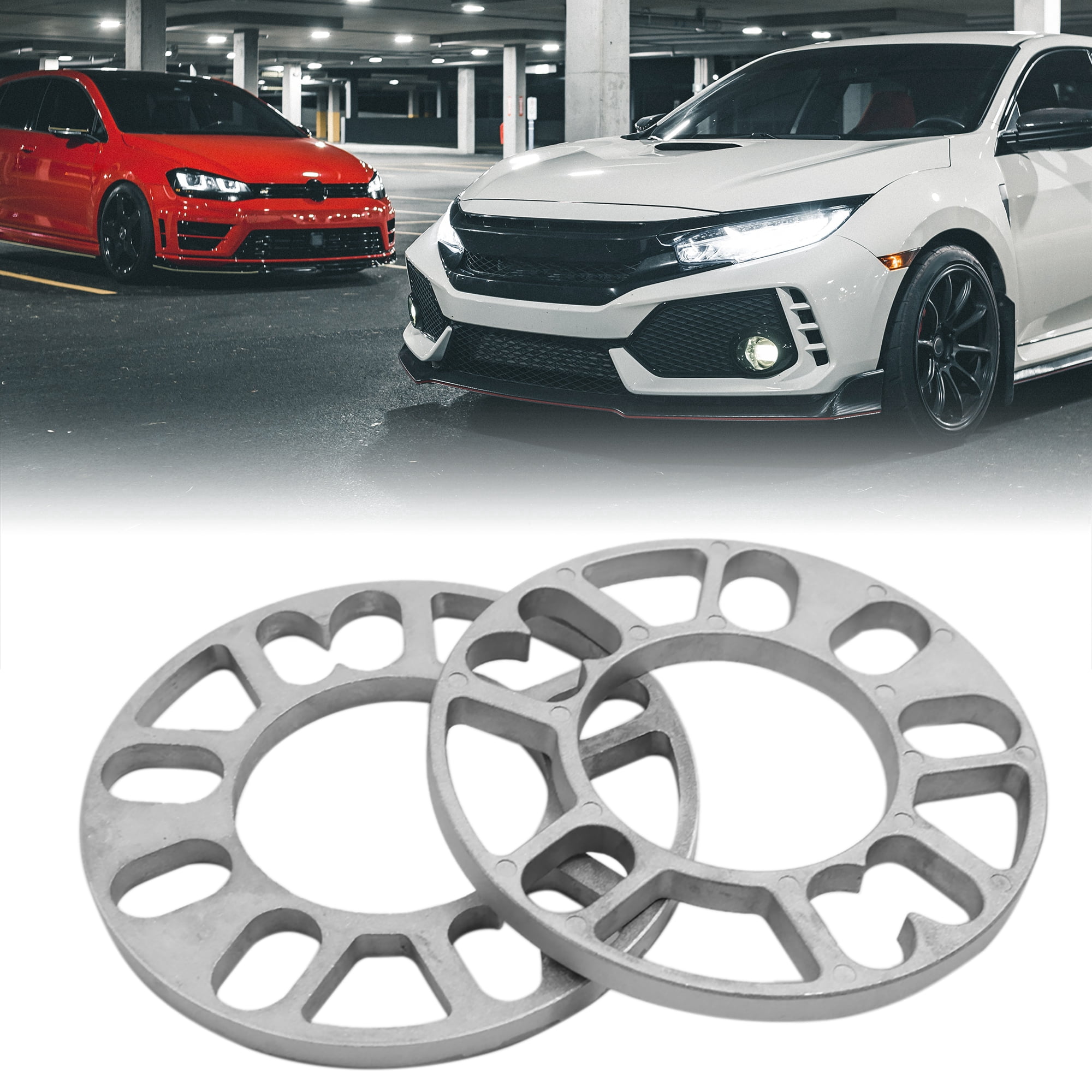 Unique Bargains 4pcs 10mm Thickness Aluminum Alloy Universal Automotive Car Wheel Spacers