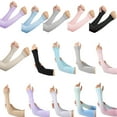 thumbnail image 6 of 2pcs Skin Protecting Arm Sleeves Outdoor Solid Color Ice Silk Loose Sleeves for Comfort and Breathability, 6 of 9