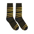 thumbnail image 4 of Athletic Socks Gold Black America Flag Sport Running Calf Socks Crew Socks for Men Women, 4 of 7