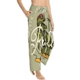 thumbnail image 3 of Cauagu Dinosaur Pajama Pants for Women Loose Fit Wide Leg Trouser Pants Casual Elastic Waist Drawstring Lounge Pants, 3 of 6