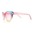 thumbnail image 5 of Girls Tie Dye Hippie Color Classic Cat Eye Sunglasses Pink Blue - Pink, 5 of 7