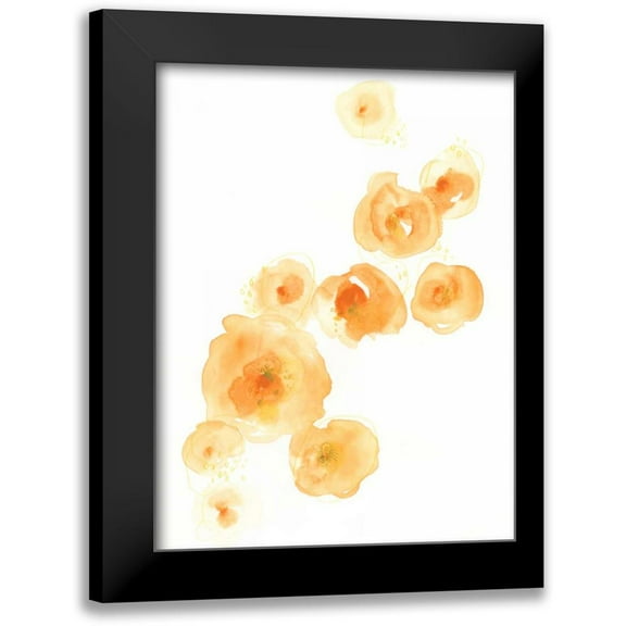 Vess, June Erica 12x14 Black Modern Framed Museum Art Print Titled - Falling Blossoms I