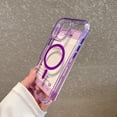 thumbnail image 3 of Dteck Magnetic Case for iPhone 11, Compatible with MagSafe, Shockproof Protective Bumper Phone Case for iPhone 11,Purple-Clear Back, 3 of 7