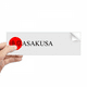 thumbnail image 1 of Asakusa Japaness nombre de ciudad sol rojo bandera Rectángulo Parachoques Pegatina Cuaderno Ventana Calcomanía, 1 of 1