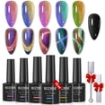 thumbnail image 1 of Set de esmaltes de uñas MIZHSE 9D Cat Eye Gel 10 ml, 6 colores con imán, 1 of 7