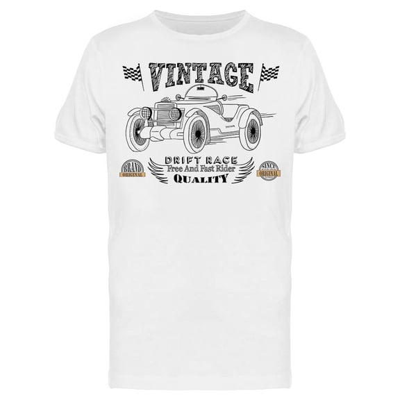 Vintage, Drift Race Car Tee Men's -Image by Shutterstock