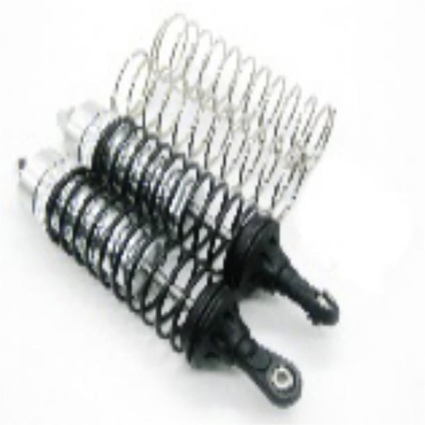 Amortiguador de impacto frontal Bewildely roscado de aleación de aluminio 1/8 para 1/8 e-revo RC pieza de coche accesorios de coche RC modelo Plata