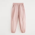 thumbnail image 2 of Lenpel Boys Girls' Joggers Lightweight Summer Elastic Waist Mesh Pull on Athletic Hiking Pants Workout Lounge Pants, 2 of 3