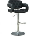 thumbnail image 1 of Coaster Contemporary Faux Leather Adjustable Bar Stool in Black, 1 of 2