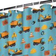 thumbnail image 3 of Cartoon Construction Vehicles Road Signs Shower Curtain 36"x72" ,Bathroom Decorative Shower Curtains Set with 12 Hooks,Modern Waterproof Washable Shower Curtain, 3 of 6