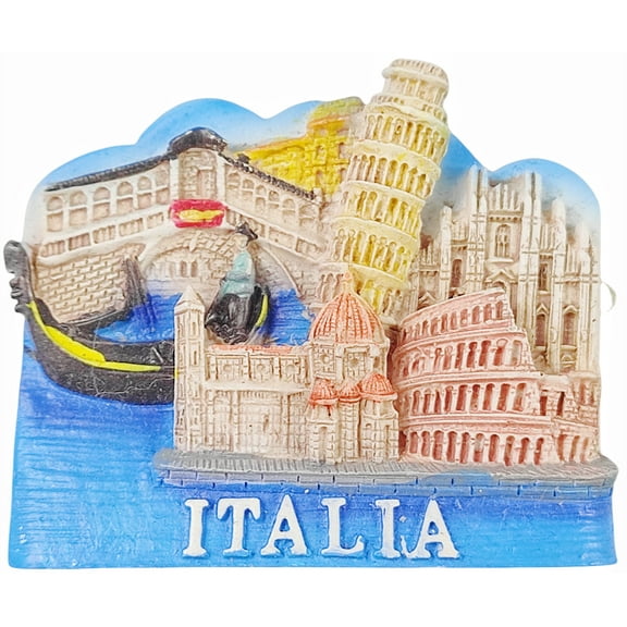 Italy 3D Fridge Magnet Souvenir Gift,Resin Handmade Italia Refrigerator Magnet Home Decoration Collection