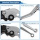 thumbnail image 4 of Palancas de freno y embrague cortas únicas para Moto Guzzi V7 Racer 2011-2021, ajustables en 6 posiciones, palanca de freno de manillar de motocicleta de aleación de aluminio tono titanio, 1 par, 4 of 7