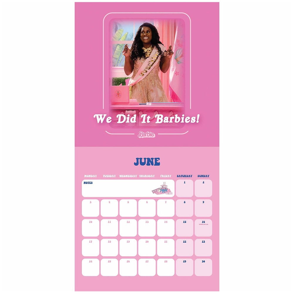 Barbie wall 2025 calendar 2021