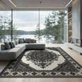 thumbnail image 2 of ODIKA 8'x10' Washable Area Rug Non-Shedding, Easy Care, Foyer Center Boho Symmetrical Motif Decorative Entryway Beige for King Size Bedroom Under Bed, Master Suite, 2 of 7
