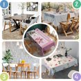 thumbnail image 3 of Pioneer Flower Floral Print Pattern Rectangle Tablecloth 60"x120",Waterproof Polyester Rectangle Table Cloth, Wipeable Spillproof Polyester Tablecloth for Dining, Camping, Indoor and Outdoor, 3 of 6