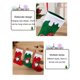 thumbnail image 2 of Wosthever Soporte de regalo exquisito contenedor de dulces multiusos calcetines de Navidad mano de obra tela ciervo patrón suavidad suministros Tipo 2, 2 of 6