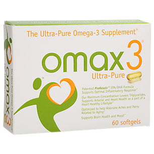OMAX3 Ultra-Pure oméga-3 Concentré d'huile de poisson (60 Soft-Gels)