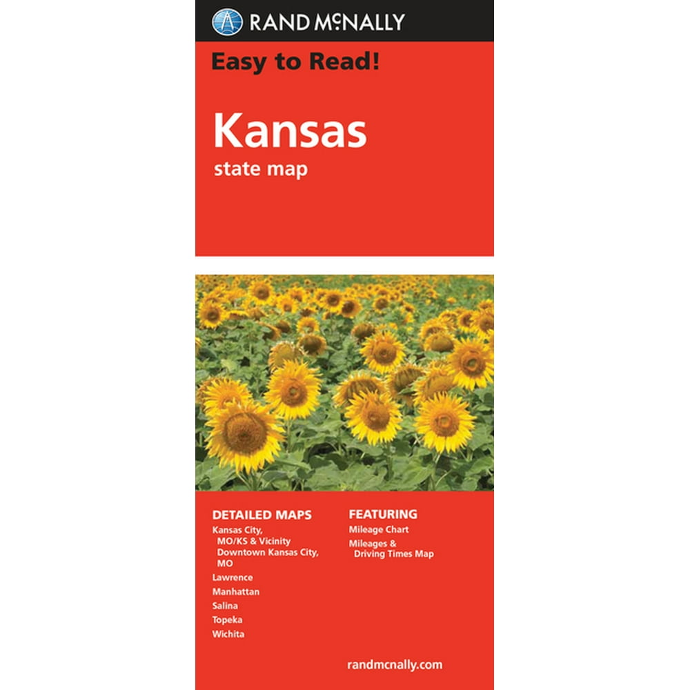 Rand mcnally easy to read! kansas state map 9780528881299 Walmart