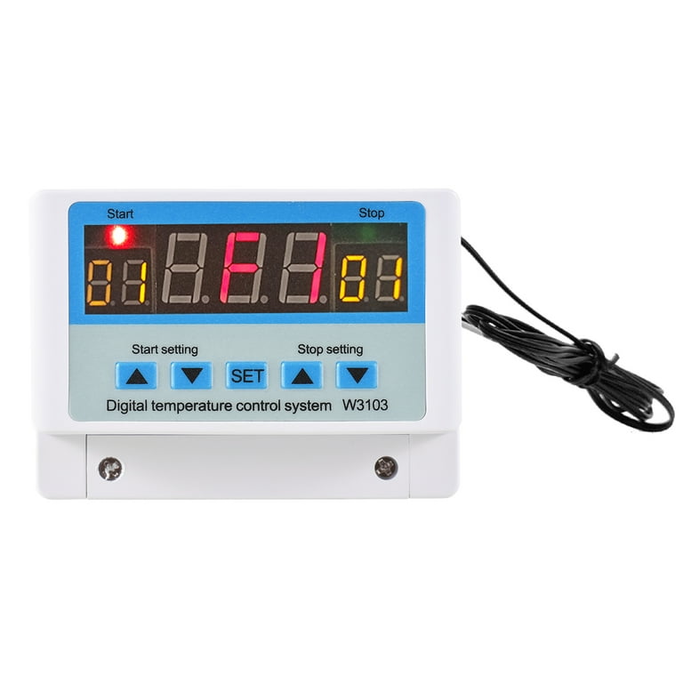 Walmeck Thermostat Temperature Temperature 10A DC24V LED Temperature dsfen Temperature Conter Temperature ADBEN 10A DC24V L ED Temperature QISUO BUZHI